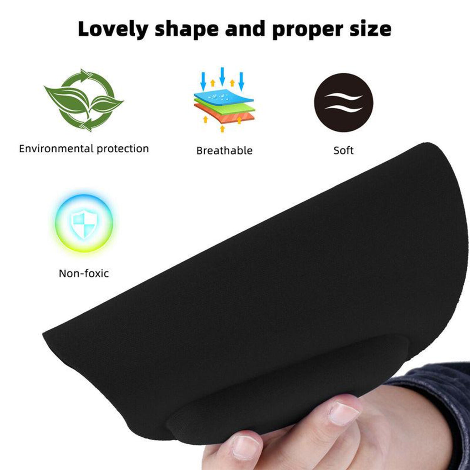 Wrist support on mouse pad Wrist support on mouse pad